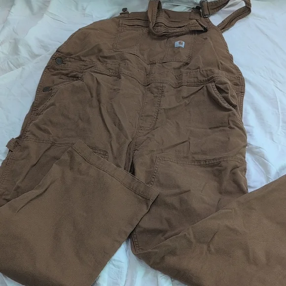 Carhartt Women's Brown Work Overalls - Picture 1 of 6